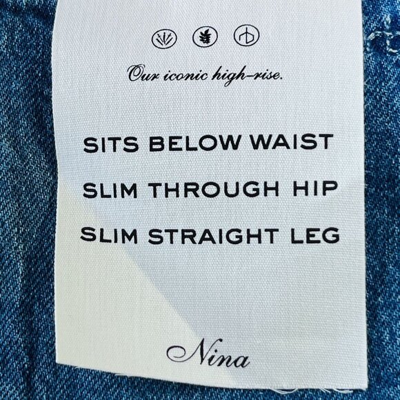 rag & bone Nina Size 27 High Rise Ankle Cigarette in Monty Button Fly Raw Hem - Picture 12 of 14